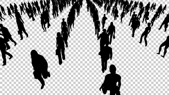 People Walking Silhouettes - Videohive Download 19977781