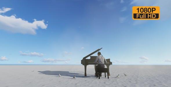 Piano and desert - Videohive Download 19544729
