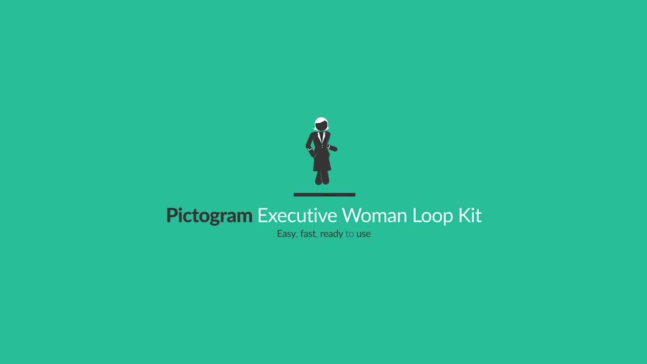 Pictogram Executive Woman Loop Kit Videohive 15786768 Motion Graphics Image 1