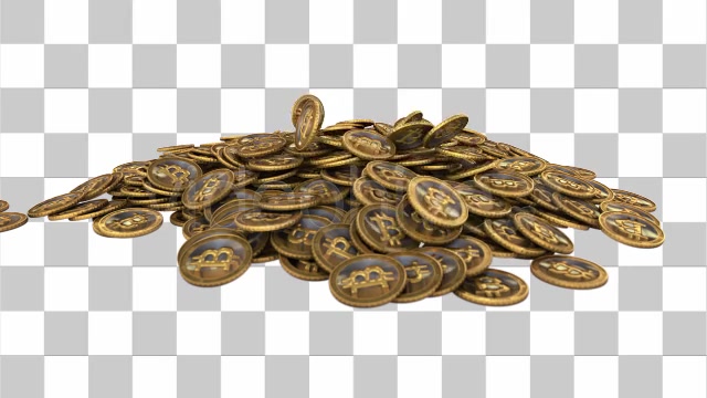 Pile of Golden Bitcoin Virtual Currency Videohive 8079853 Motion Graphics Image 12