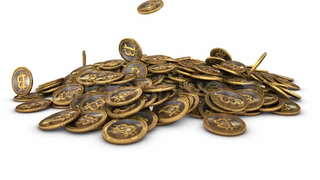 Pile of Golden Bitcoin Virtual Currency Videohive 8079853 Motion Graphics Image 3