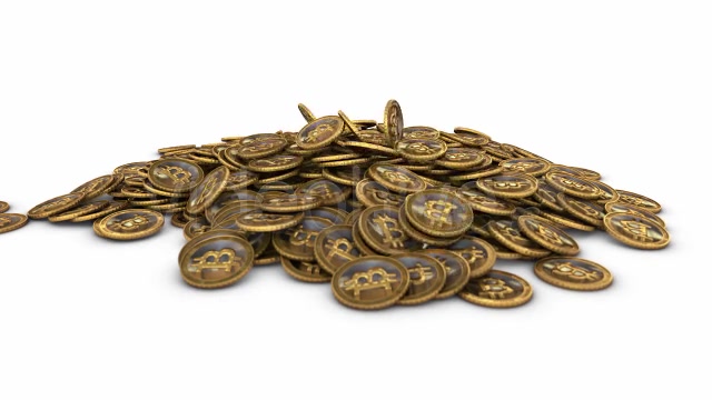 Pile of Golden Bitcoin Virtual Currency Videohive 8079853 Motion Graphics Image 6