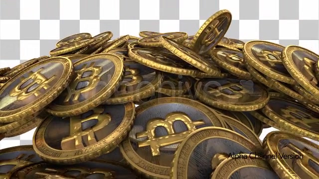 Pile of Golden Bitcoin Virtual Currency Videohive 8079853 Motion Graphics Image 7