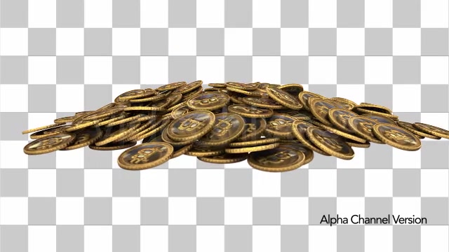 Pile of Golden Bitcoin Virtual Currency Videohive 8079853 Motion Graphics Image 8
