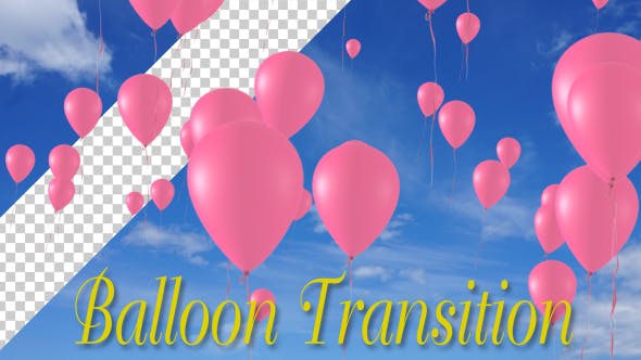 Pink Balloon Transition - 18513702 Videohive Download