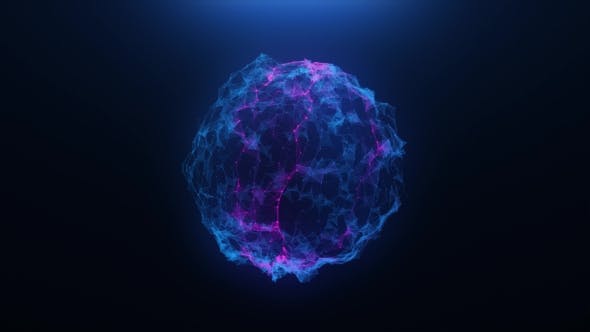 Pink blue Abstract Ball of Plexus - 20255585 Videohive Download