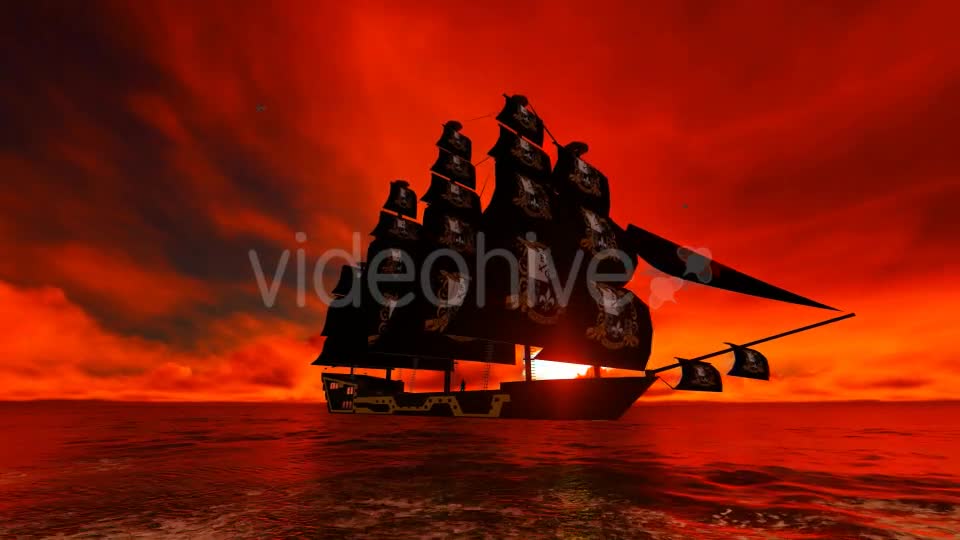 Pirate ships and sunsets Videohive 19595465 Motion Graphics Image 1