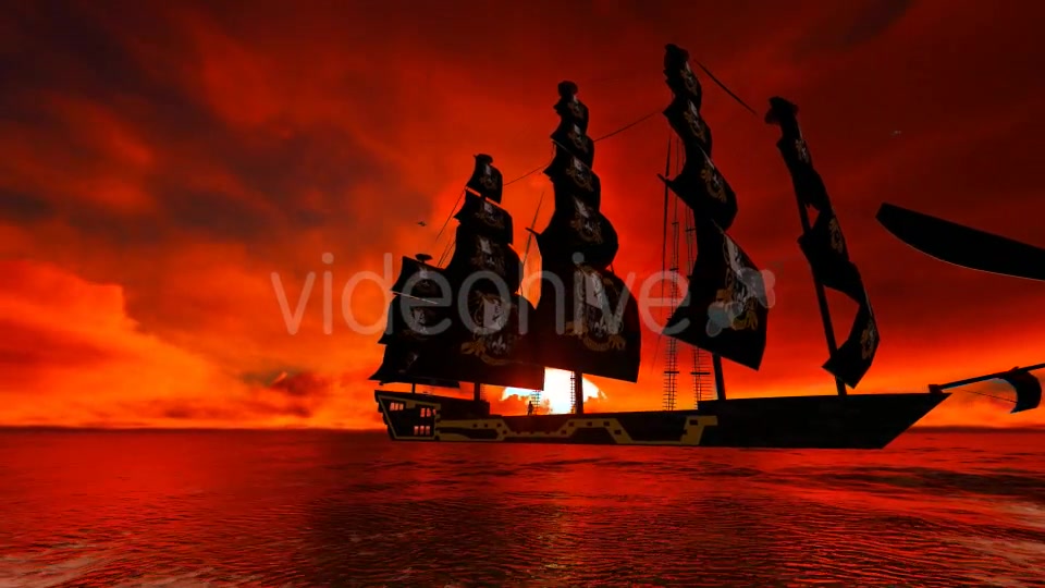 Pirate ships and sunsets Videohive 19595465 Motion Graphics Image 3