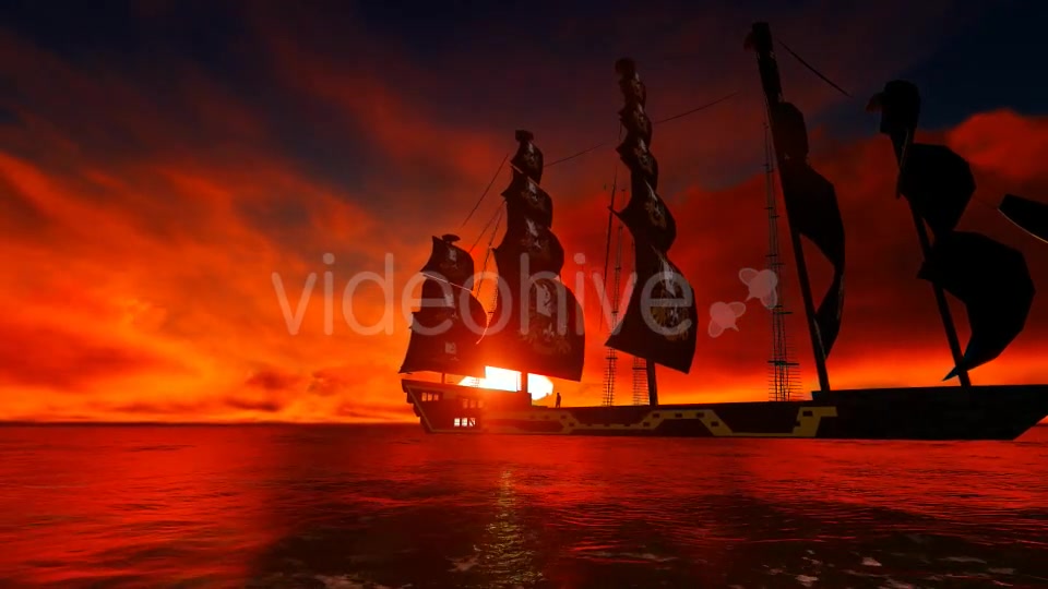 Pirate ships and sunsets Videohive 19595465 Motion Graphics Image 4