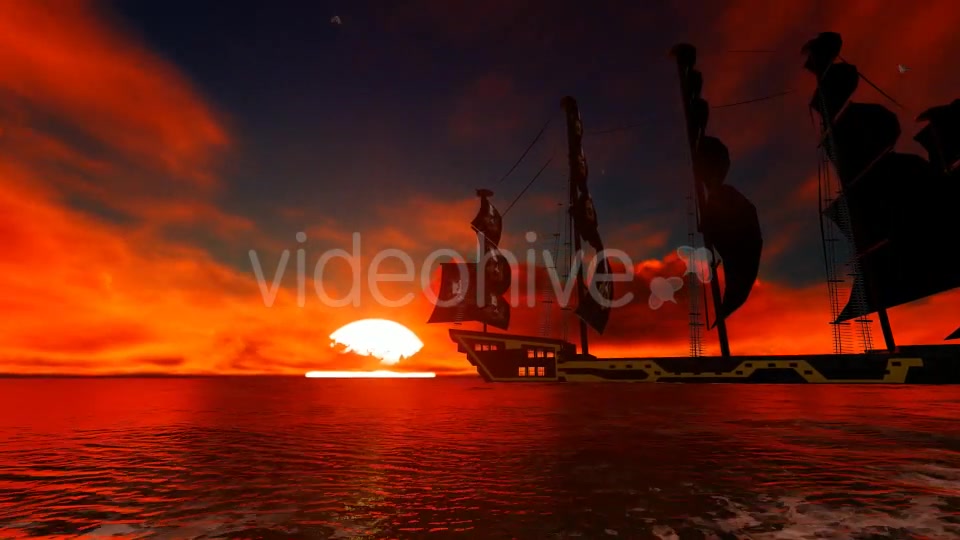 Pirate ships and sunsets Videohive 19595465 Motion Graphics Image 6