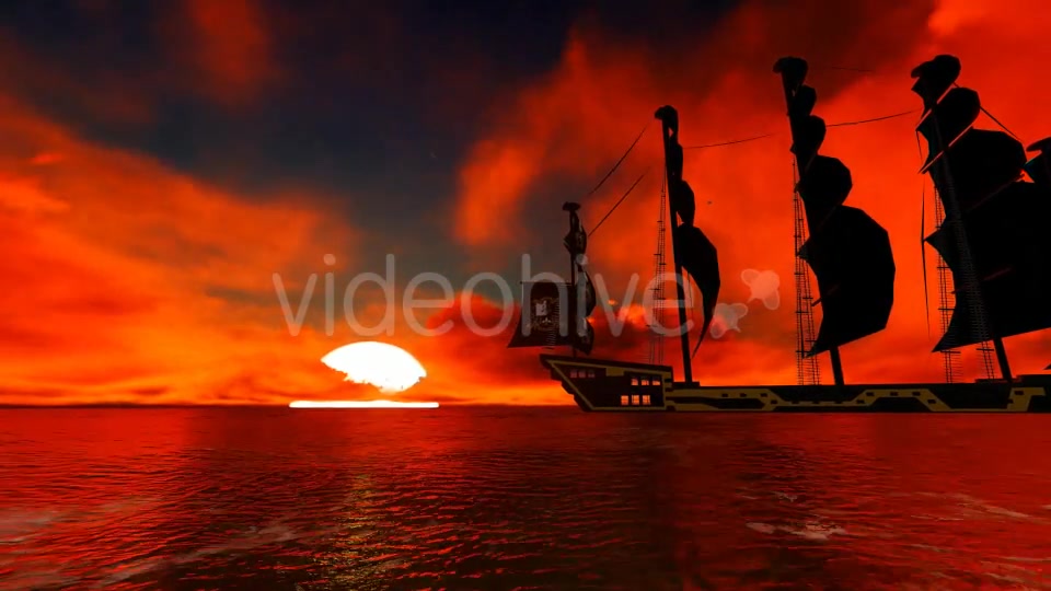 Pirate ships and sunsets Videohive 19595465 Motion Graphics Image 7