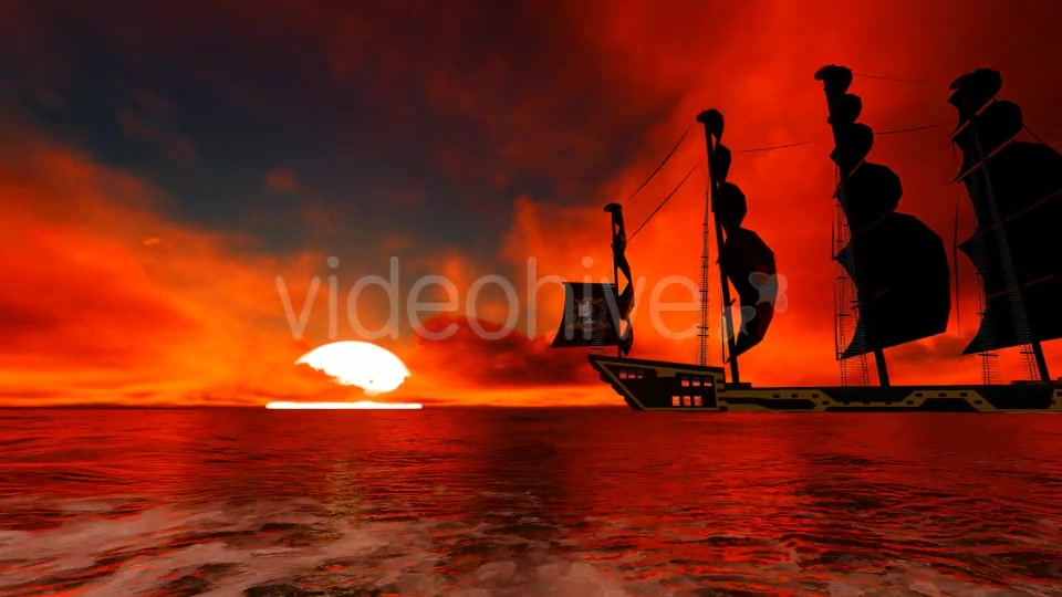 Pirate ships and sunsets Videohive 19595465 Motion Graphics Image 8