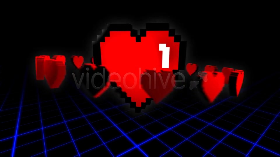 Pixel Heart Background Pack Of 6 Videohive 10010313 Motion Graphics Image 9