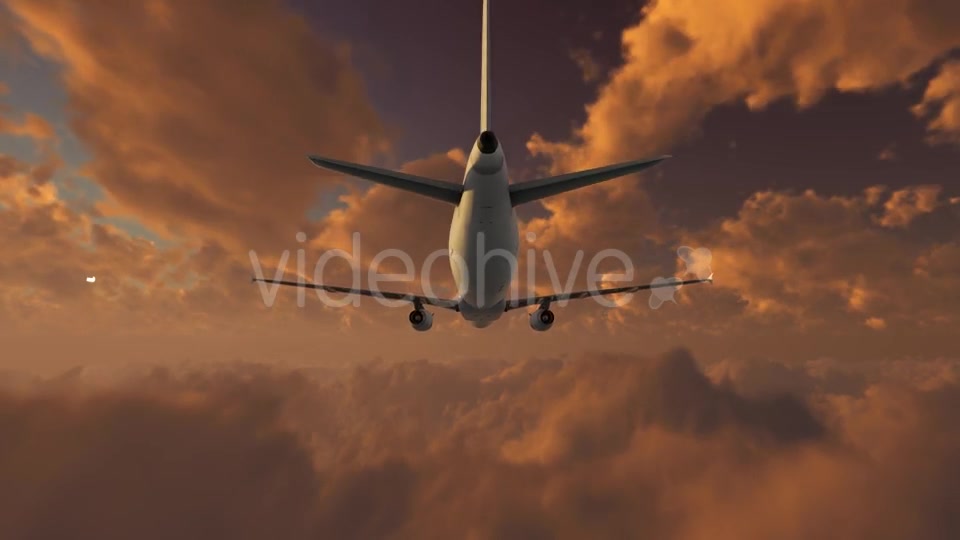 Plane Takes Off At Sunset Videohive 21408057 Motion Graphics Image 4