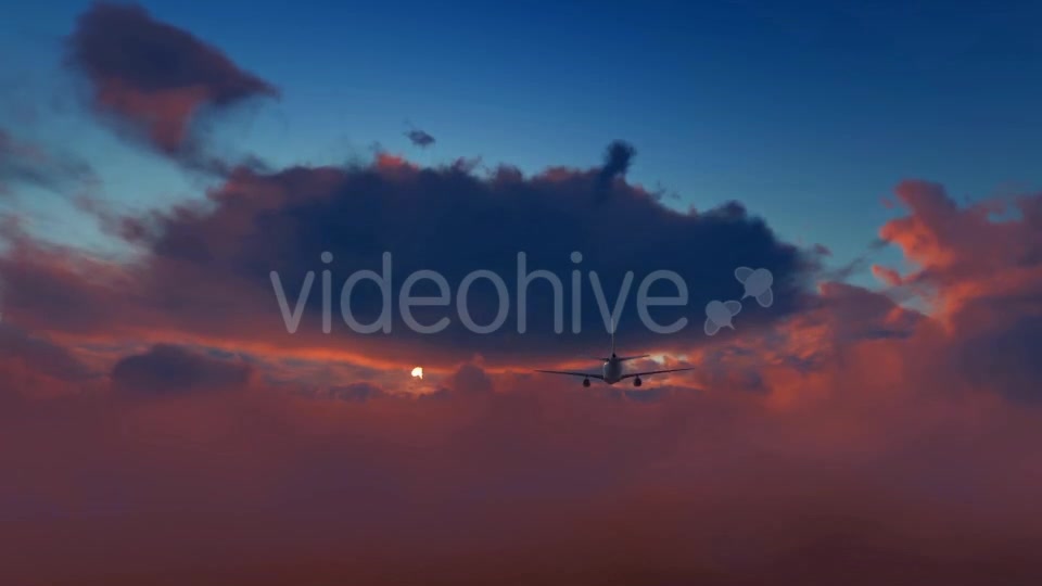 Plane Takes Off At Sunset Videohive 19445024 Motion Graphics Image 10