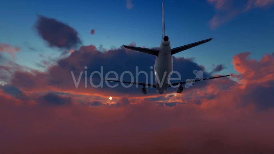 Plane Takes Off At Sunset Videohive 19445024 Motion Graphics Image 5