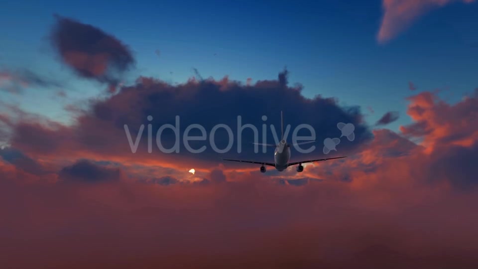 Plane Takes Off At Sunset Videohive 19445024 Motion Graphics Image 7