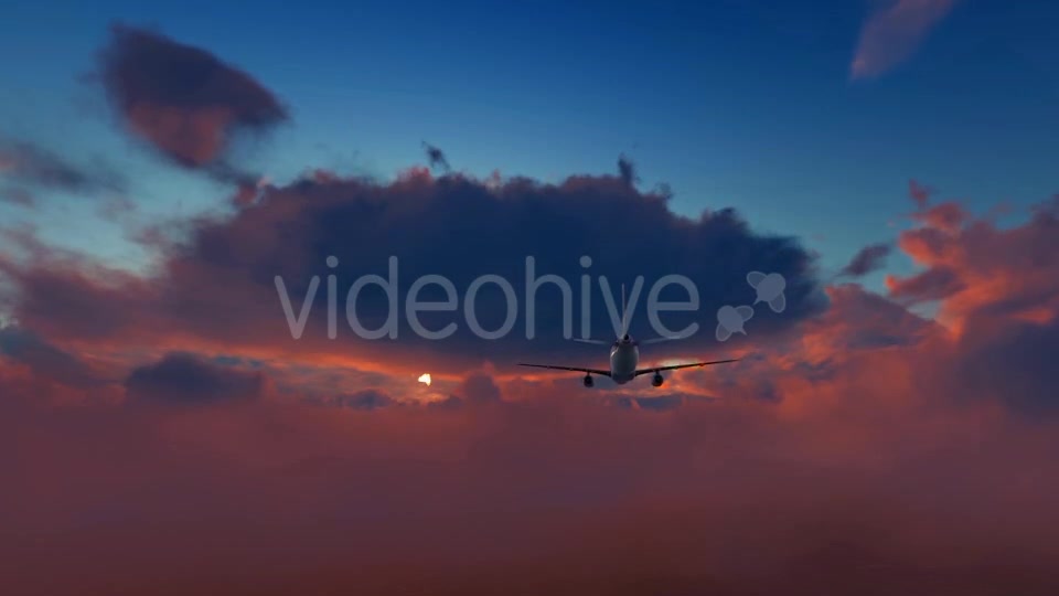 Plane Takes Off At Sunset Videohive 19445024 Motion Graphics Image 8