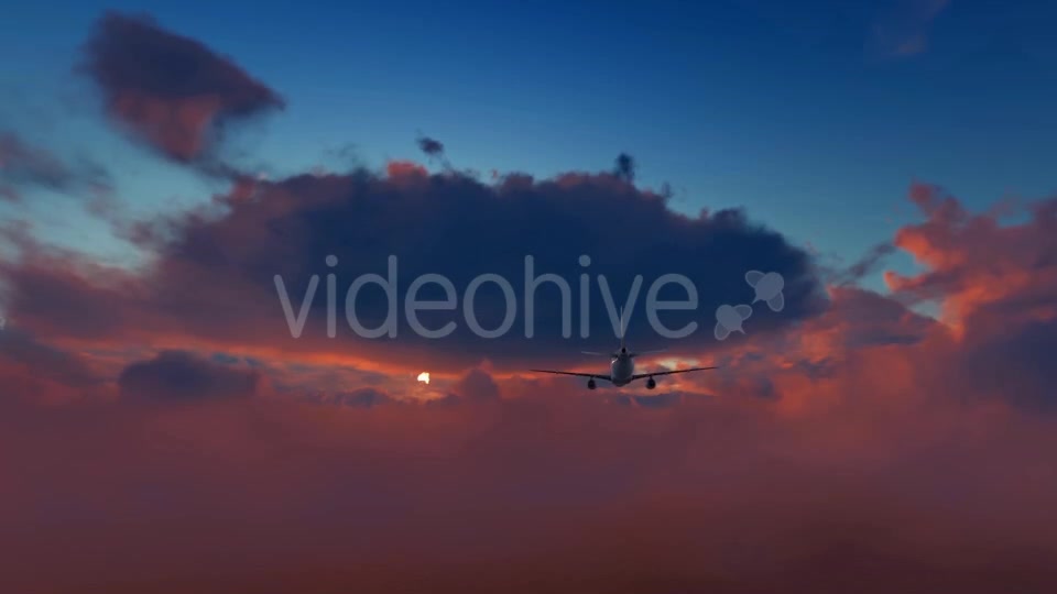 Plane Takes Off At Sunset Videohive 19445024 Motion Graphics Image 9