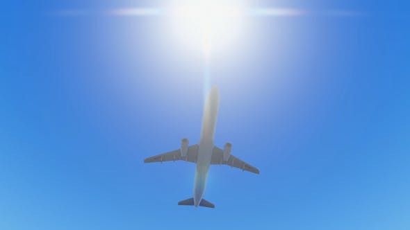 Plane Takes Off Under the Sun - Download Videohive 19451915