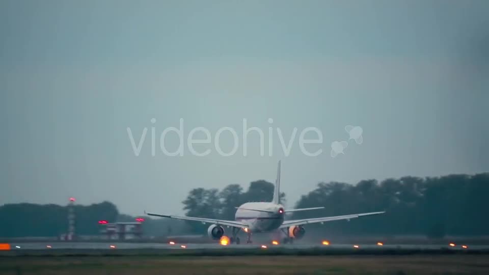 Plane Taking Off Runway  Videohive 12932518 Stock Footage Image 1