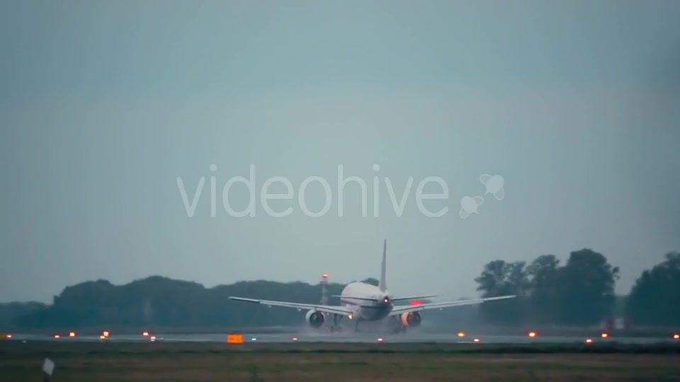 Plane Taking Off Runway  Videohive 12932518 Stock Footage Image 3