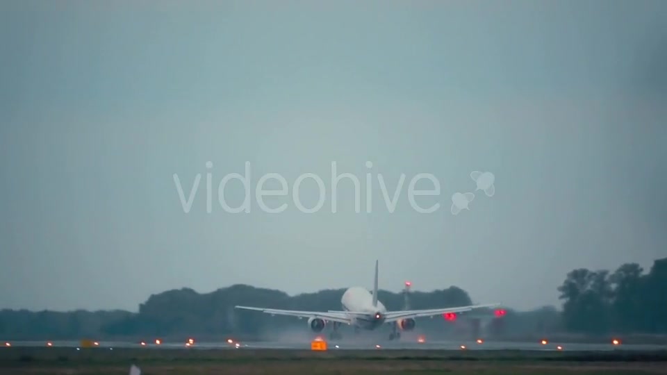 Plane Taking Off Runway  Videohive 12932518 Stock Footage Image 4