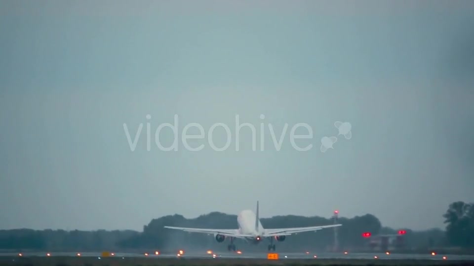 Plane Taking Off Runway  Videohive 12932518 Stock Footage Image 5
