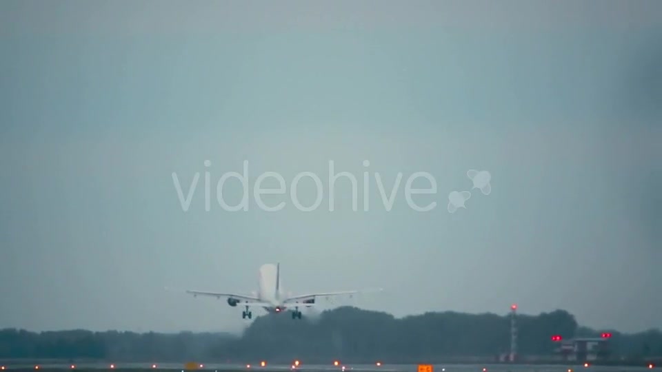 Plane Taking Off Runway  Videohive 12932518 Stock Footage Image 7