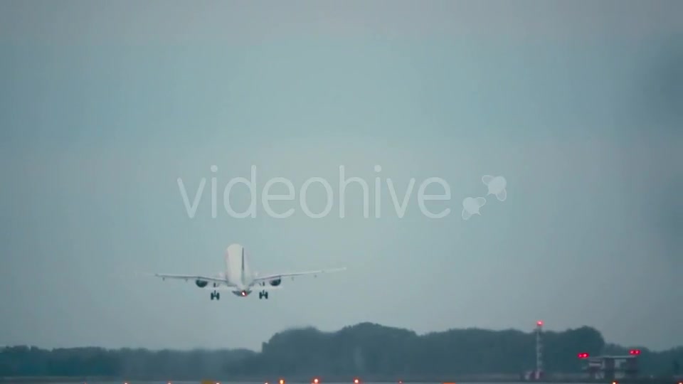 Plane Taking Off Runway  Videohive 12932518 Stock Footage Image 8