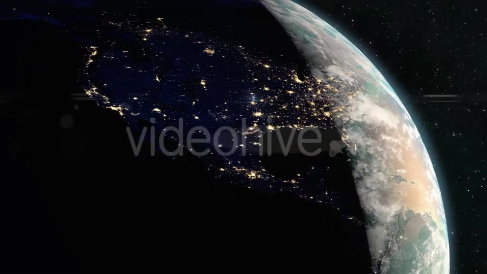 Planet Earth Dawn Breaks Over America Videohive 17307919 Motion Graphics Image 3