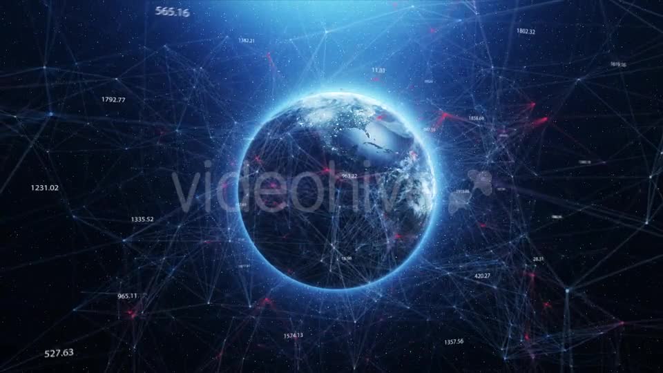 Planet Earth in Space and the Abstract World of Gossip Videohive 20255564 Motion Graphics Image 1