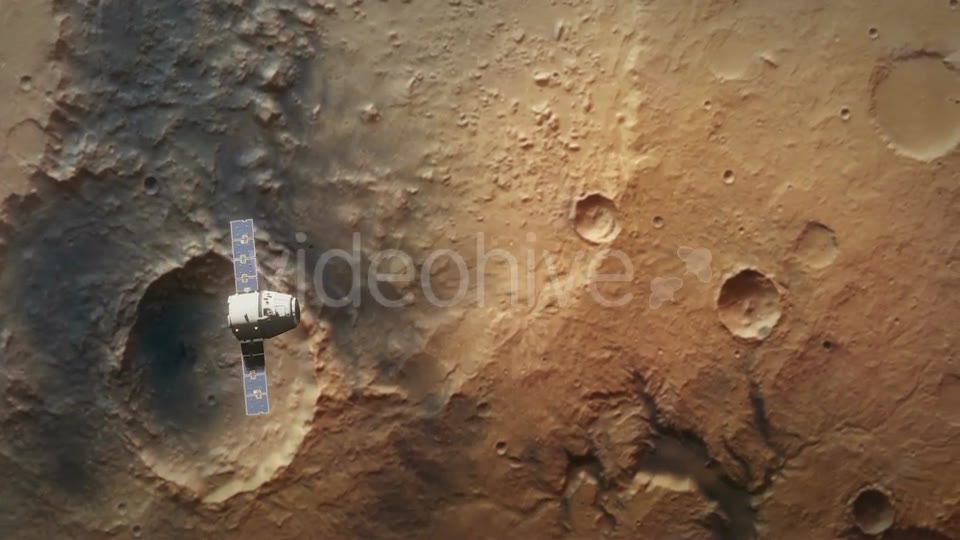 Planet Mars From Orbit with Spaceship Videohive 21385521 Motion Graphics Image 2