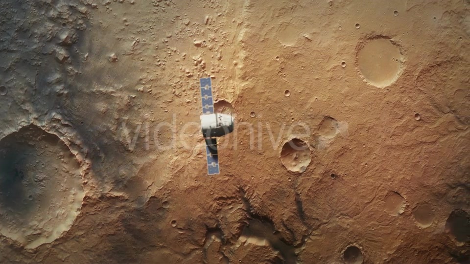 Planet Mars From Orbit with Spaceship Videohive 21385521 Motion Graphics Image 5