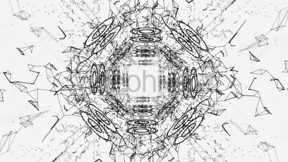 Plexus Abstract Black and White Hi Tech Network Videohive 19948159 Motion Graphics Image 5