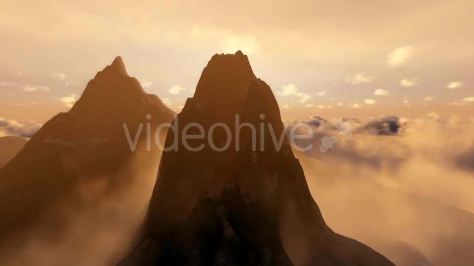 Pointed Mountains and Clouds Videohive 19594681 Motion Graphics Image 1
