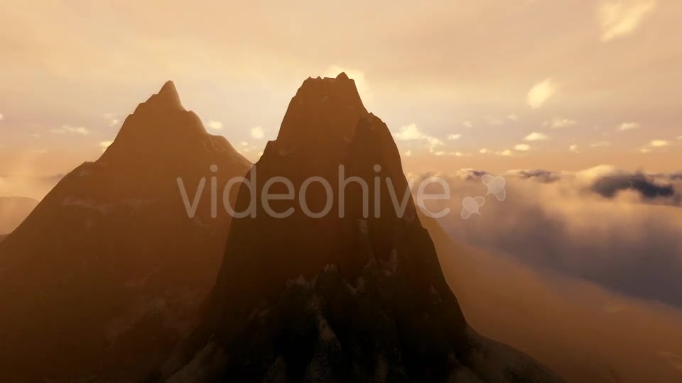 Pointed Mountains and Clouds Videohive 19594681 Motion Graphics Image 2