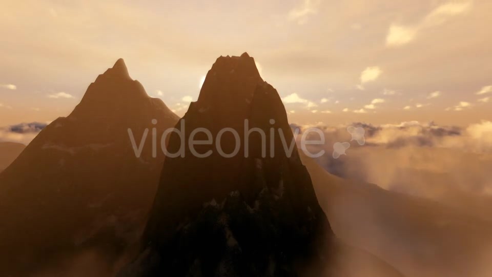 Pointed Mountains and Clouds Videohive 19594681 Motion Graphics Image 3