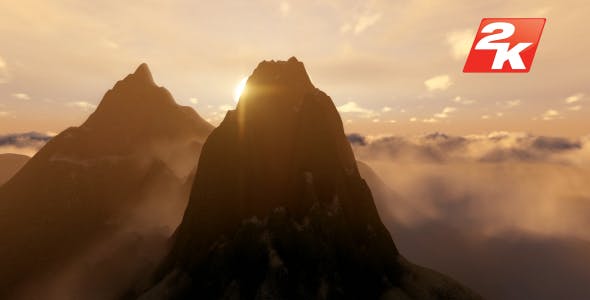 Pointed Mountains and Clouds - Download Videohive 19594681