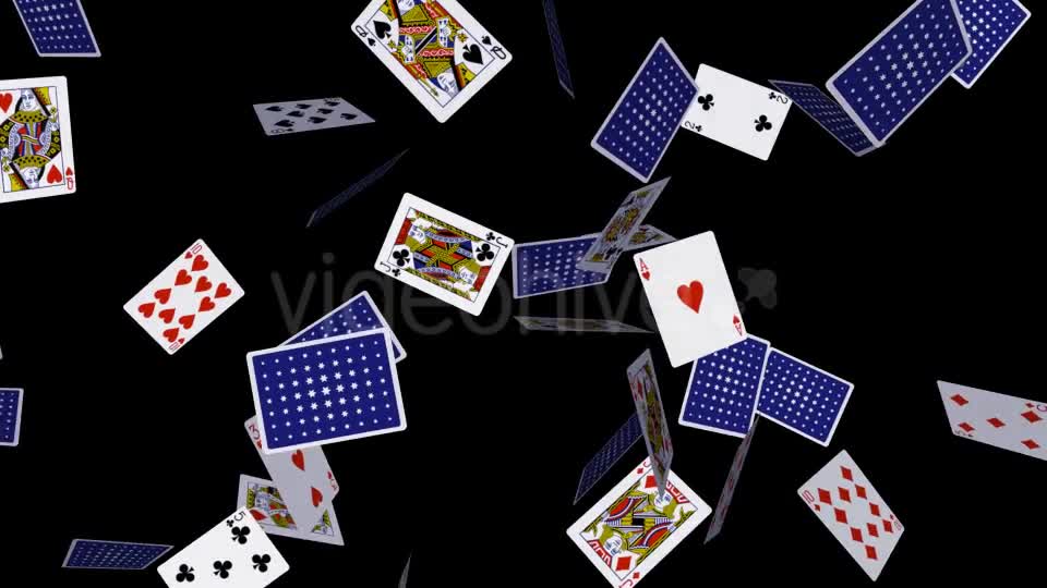 Poker Cards Flying Around Horizontal Loop Videohive 20600363 Motion Graphics Image 1