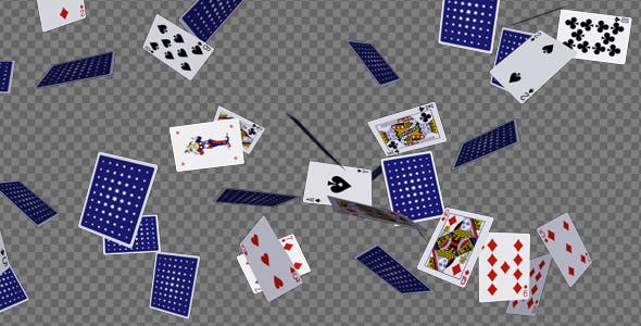 Poker Cards Flying Around Horizontal Loop - Download Videohive 20600363