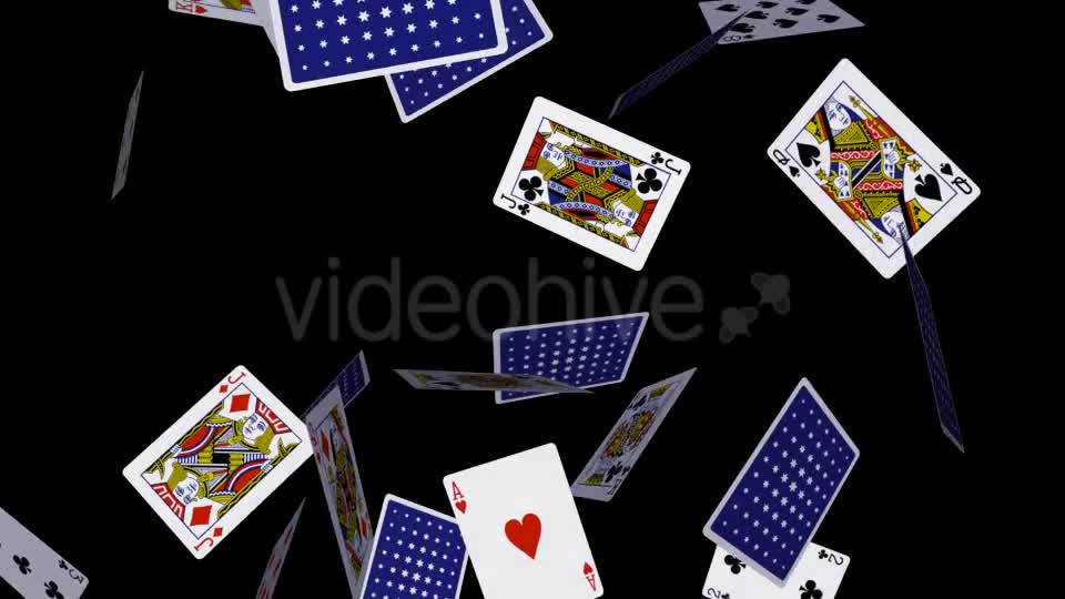 Poker Cards Flying Around Vertical Loop Videohive 20600241 Motion Graphics Image 1