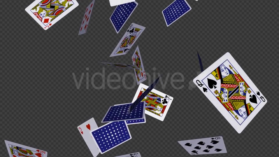 Poker Cards Flying Around Vertical Loop Videohive 20600241 Motion Graphics Image 6