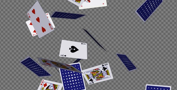 Poker Cards Flying Around Vertical Loop - Download Videohive 20600241