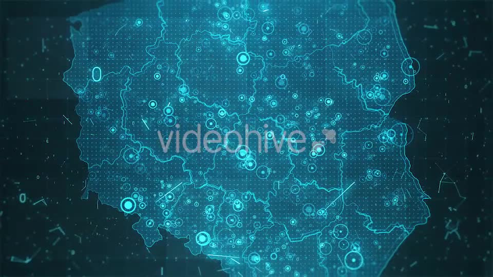 Poland Map Background Cities Connections HD Videohive 20483701 Motion Graphics Image 1