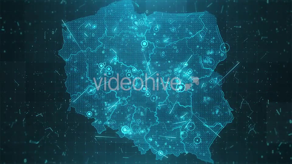 Poland Map Background Cities Connections HD Videohive 20483701 Motion Graphics Image 2