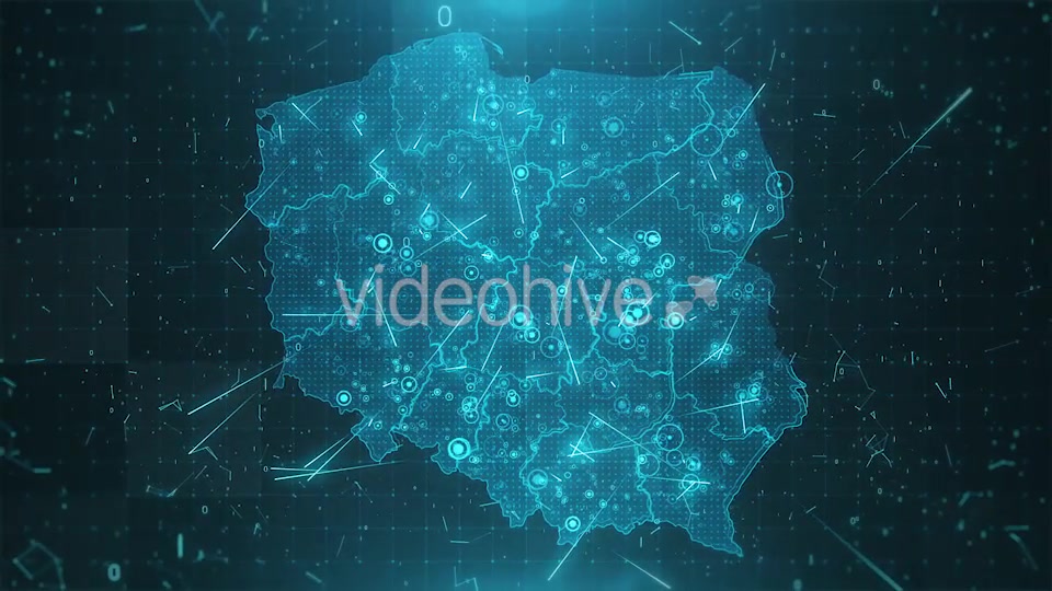 Poland Map Background Cities Connections HD Videohive 20483701 Motion Graphics Image 3