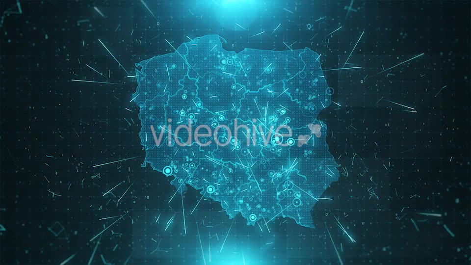 Poland Map Background Cities Connections HD Videohive 20483701 Motion Graphics Image 7