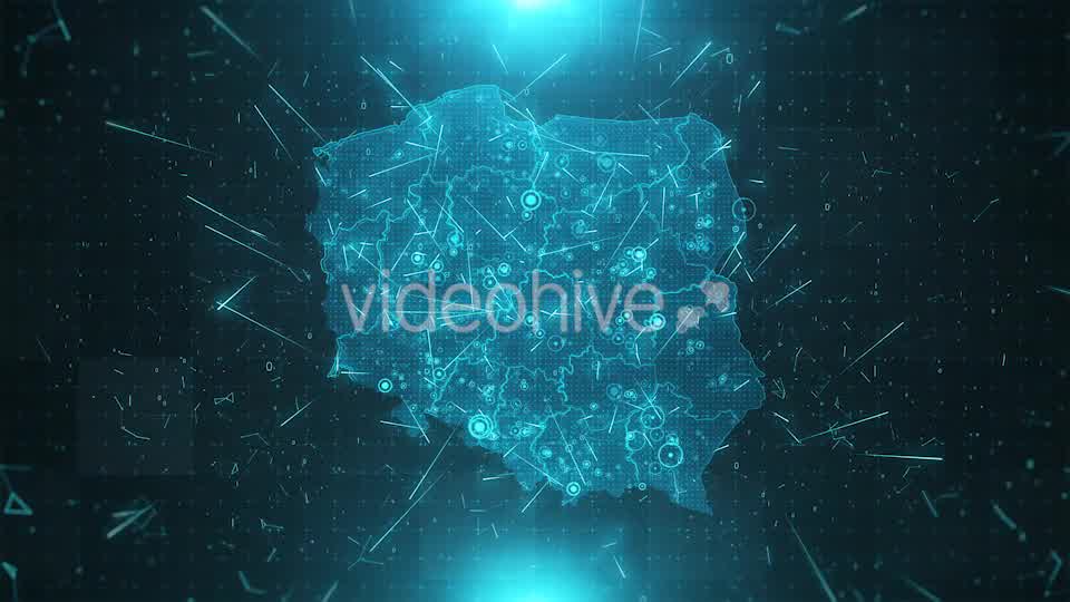 Poland Map Background Cities Connections HD Videohive 20483701 Motion Graphics Image 9