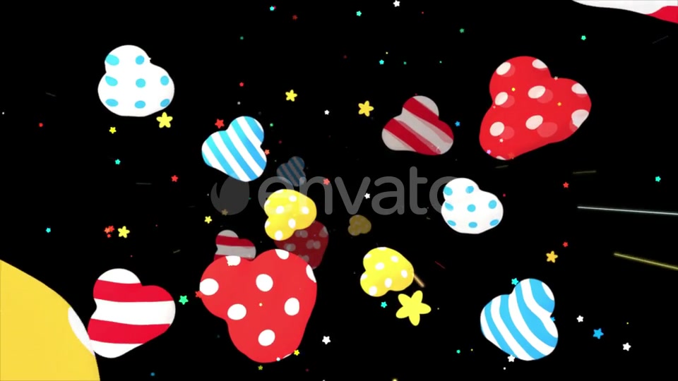 Polka Dots And Stripes Clouds Videohive 23685681 Motion Graphics Image 5